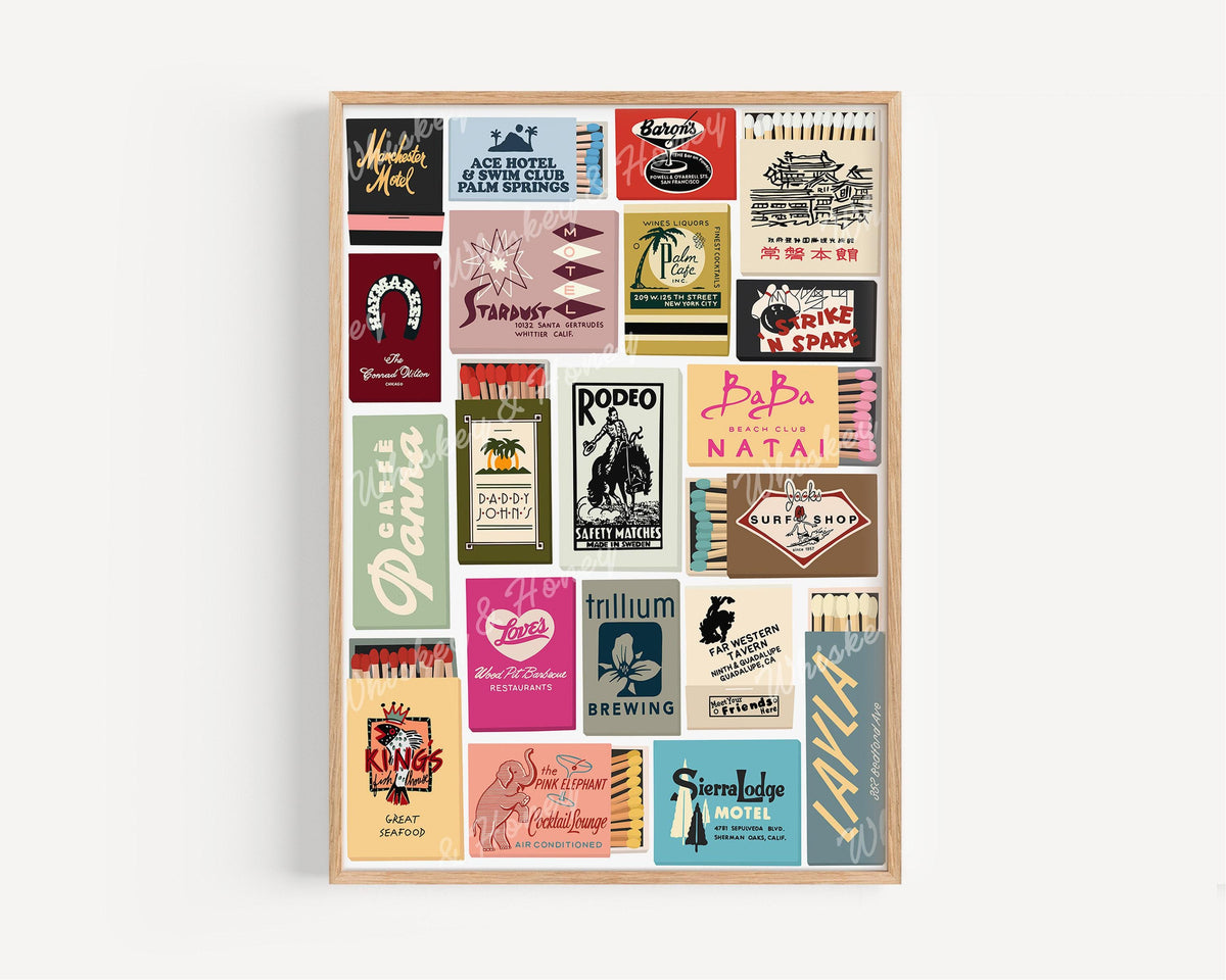 Vintage Matchbook Print