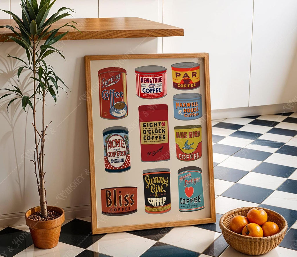 Vintage Coffee Cans Print