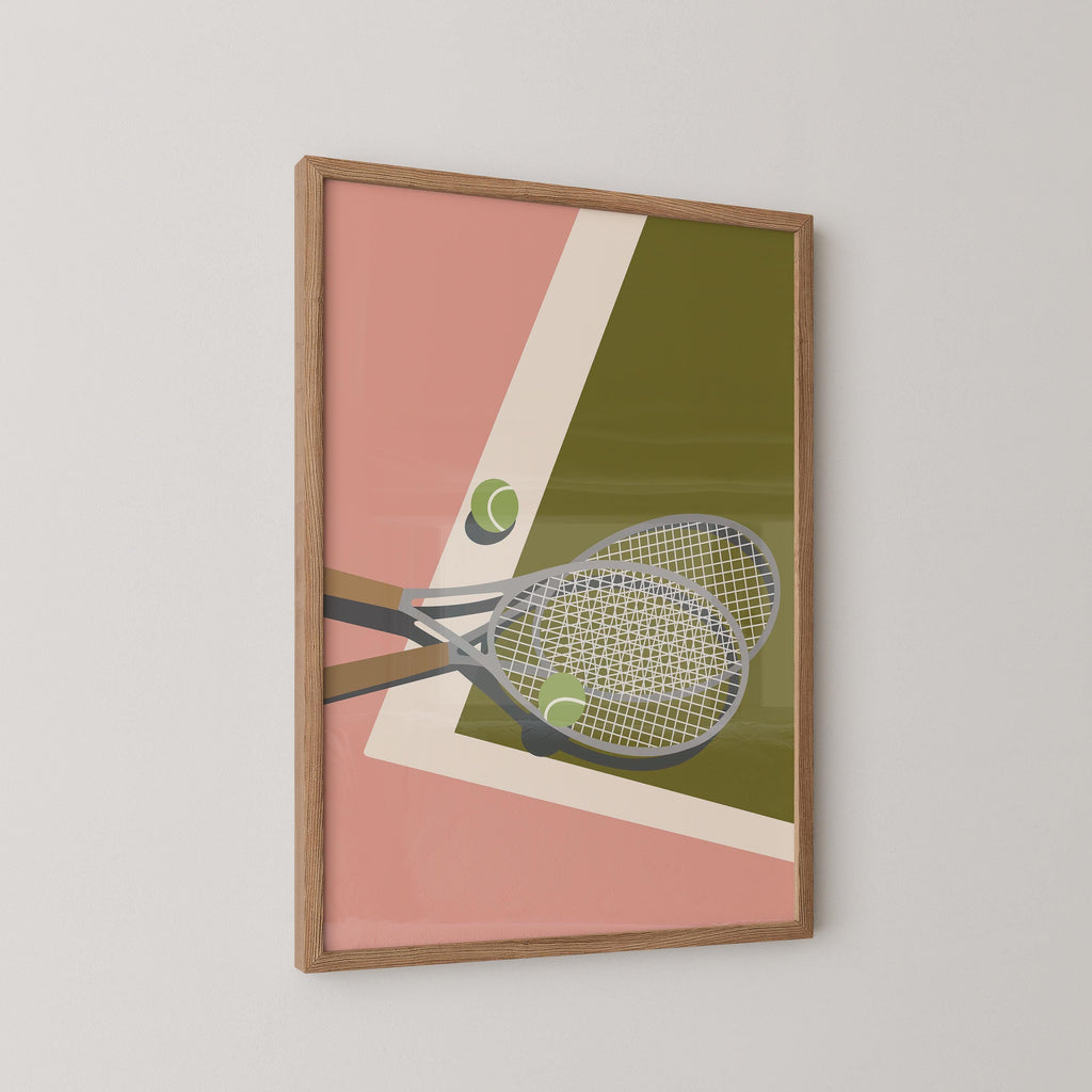 Mid-Century Modern Tennis Court Print