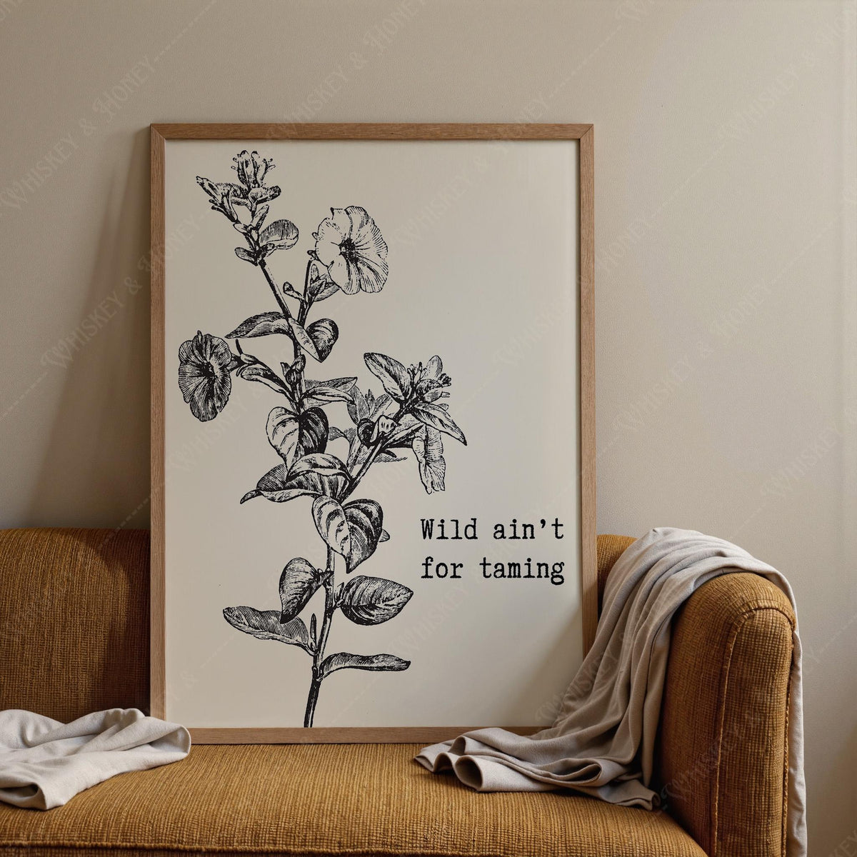 'Wild Ain't For Taming' Flower Print