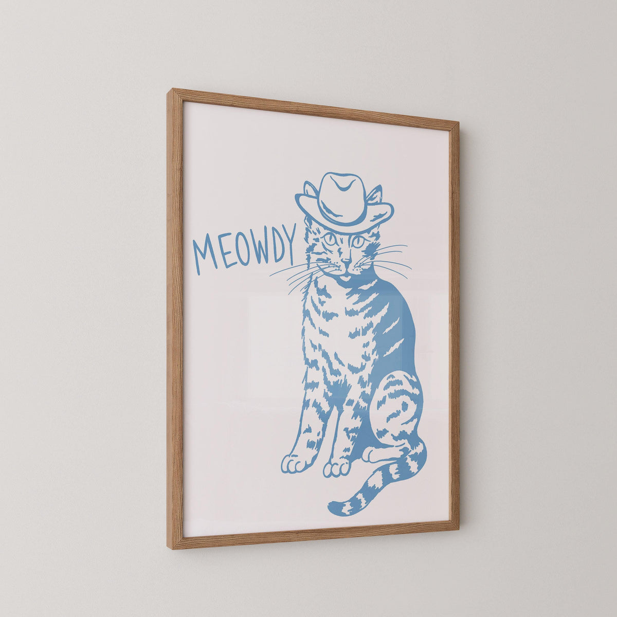 Meowdy Cat Cowboy Art Print