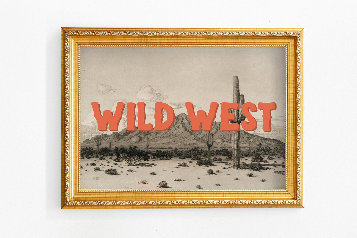 Vintage Wild West Print