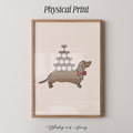Weiner Dog Martini Print