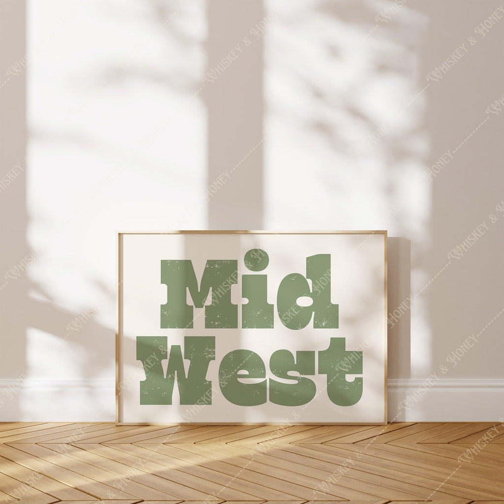 Midwest Typography Print
