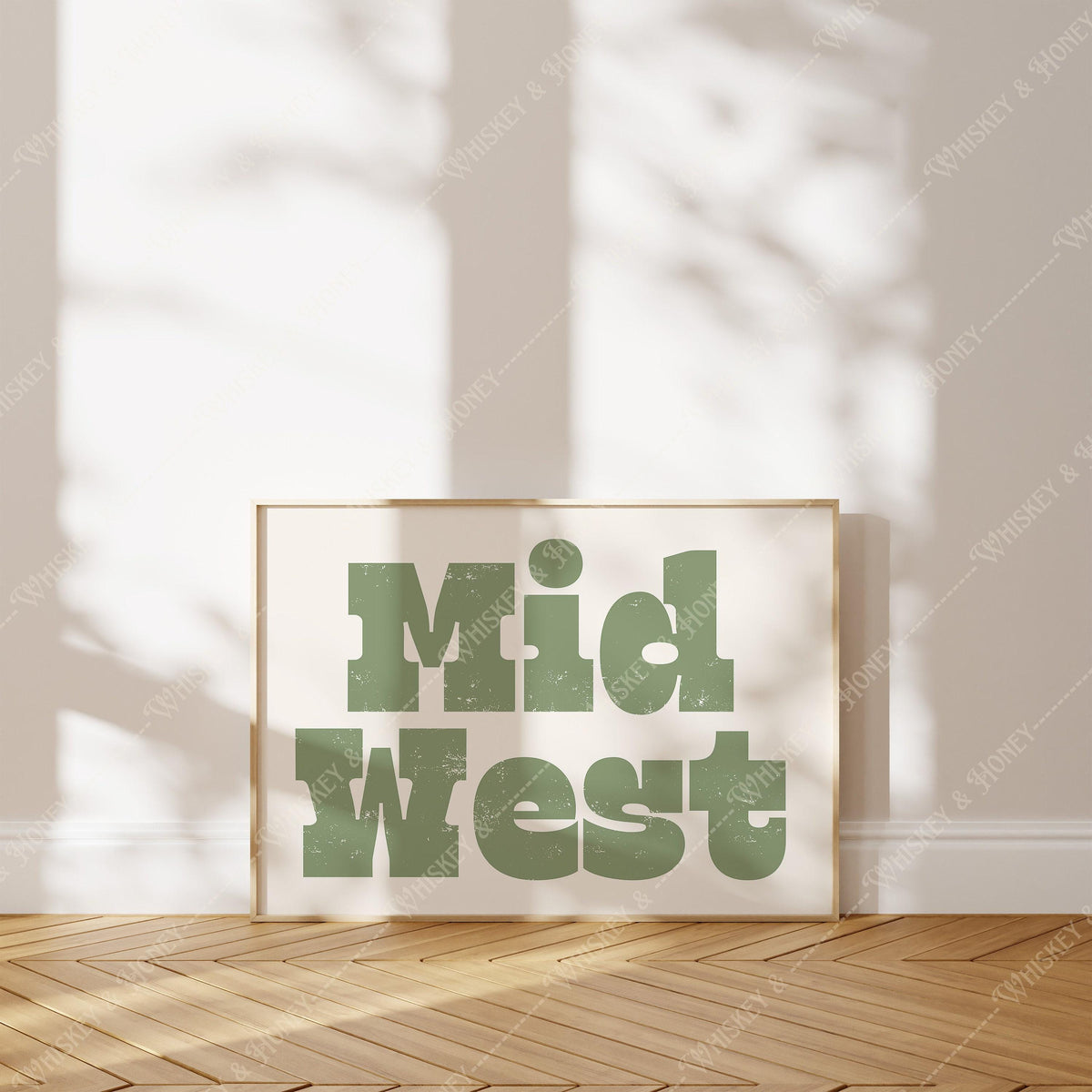 Midwest Typography Print