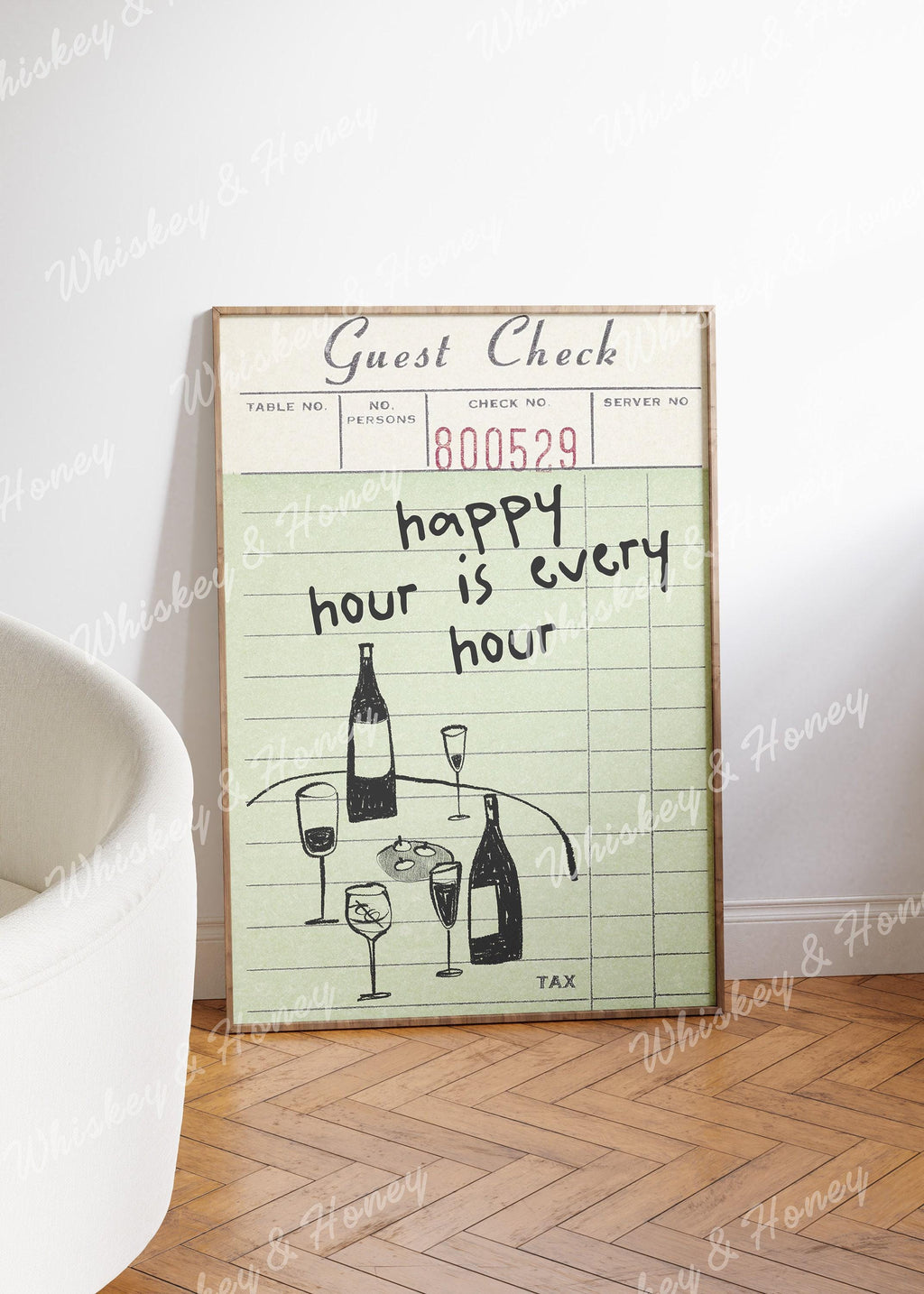 Happy Hour Guest Check Print