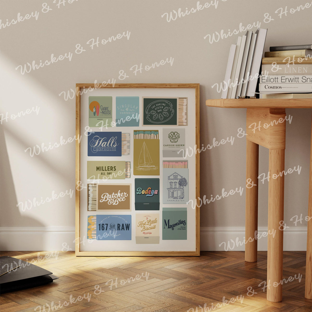Charleston S.C Matchbook Art Print