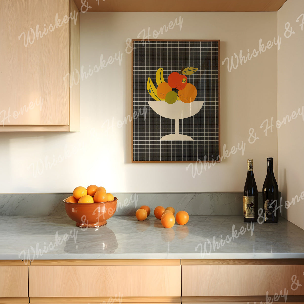 Retro Bowl of Fruit Print