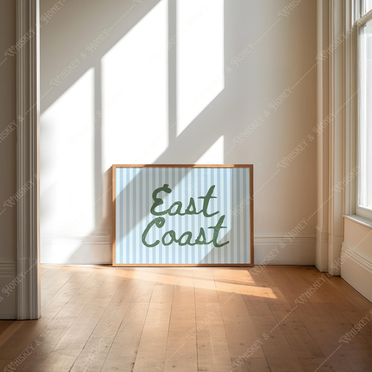 Blue Stripes East Coast Print