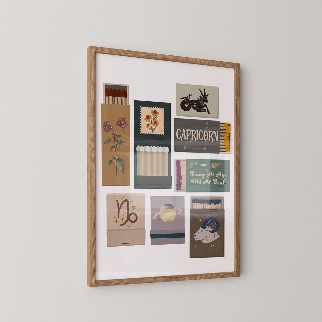 Capricorn Zodiac Matchbooks Print