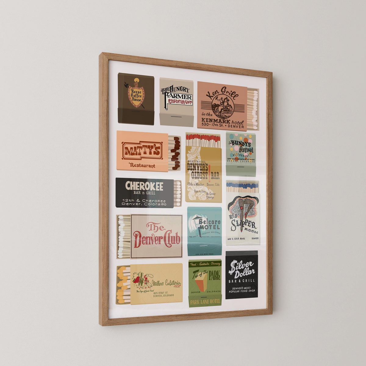 Vintage Denver Colorado Matchbook Print