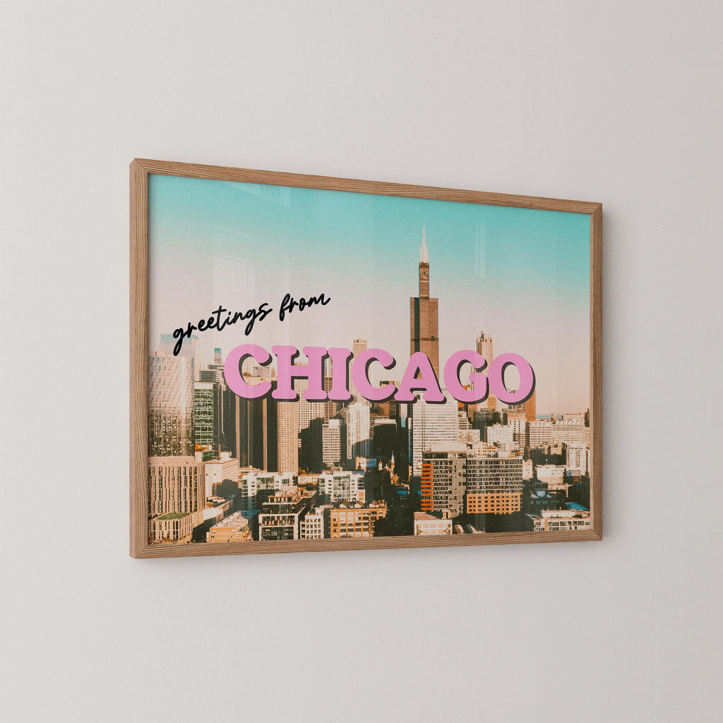 Greetings From Chicago Art Print