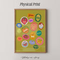 Green Fruit Sticker Print