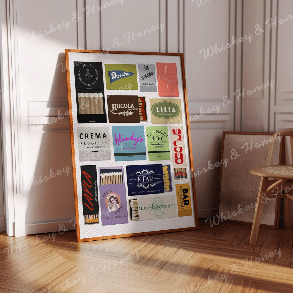 Brooklyn Matchbooks Collage Print
