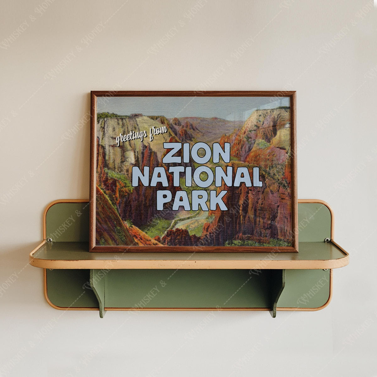 Vintage Greetings from Zion National Park Print