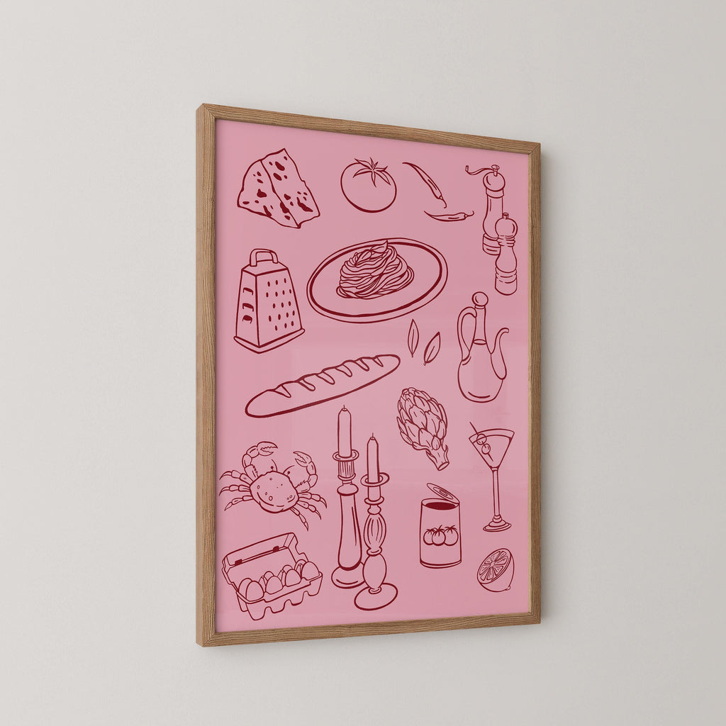 Italian Kitchen Ingredient Art Print