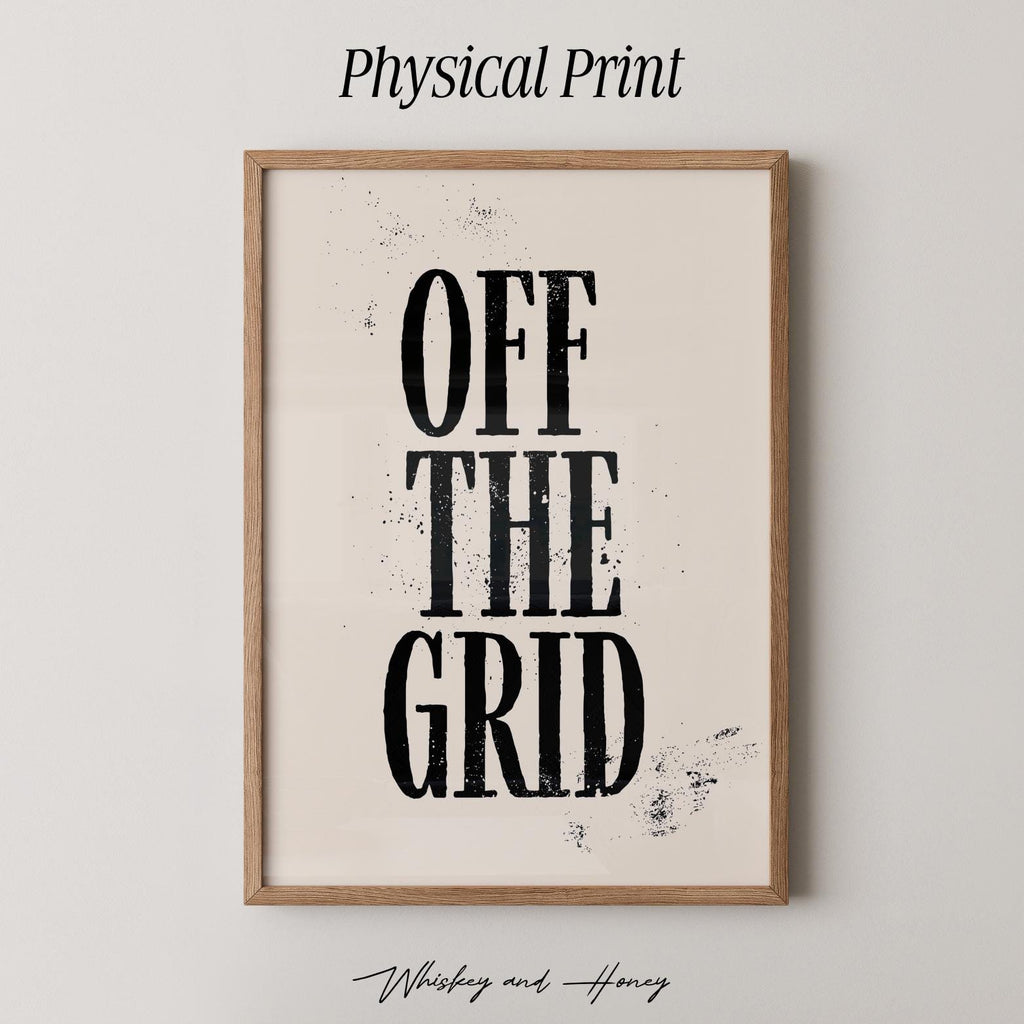 Off the Grid Typography Print
