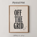 Off the Grid Typography Print