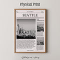 Seattle Newspaper Art Print