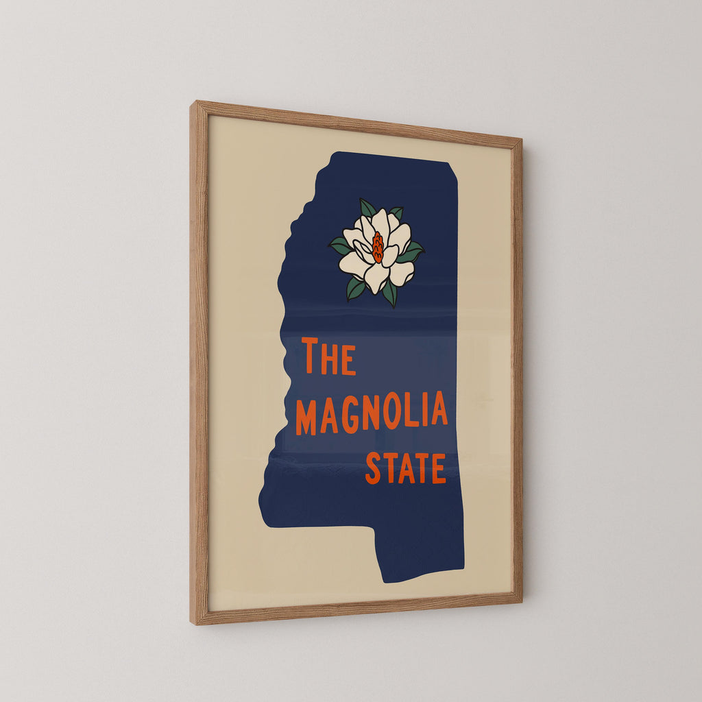 Mississippi Magnolia State Travel Print
