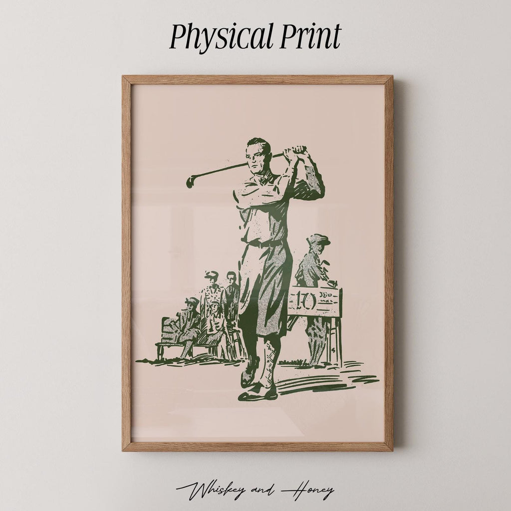 Vintage Golfer Print