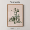 Vintage Golfer Print