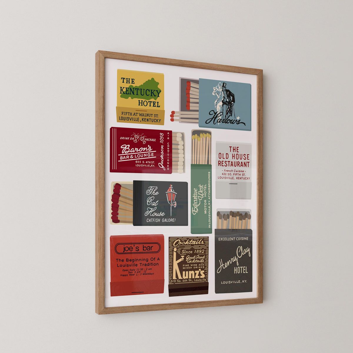 Louisville Kentucky Matchbook Print