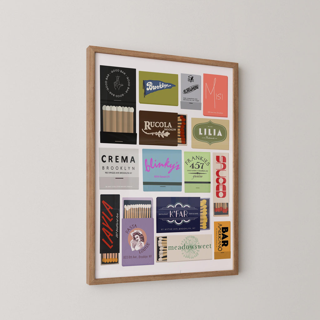 Brooklyn Matchbooks Collage Print