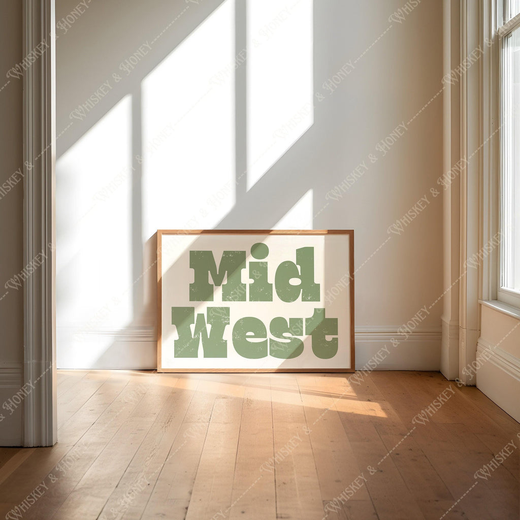 Midwest Typography Print