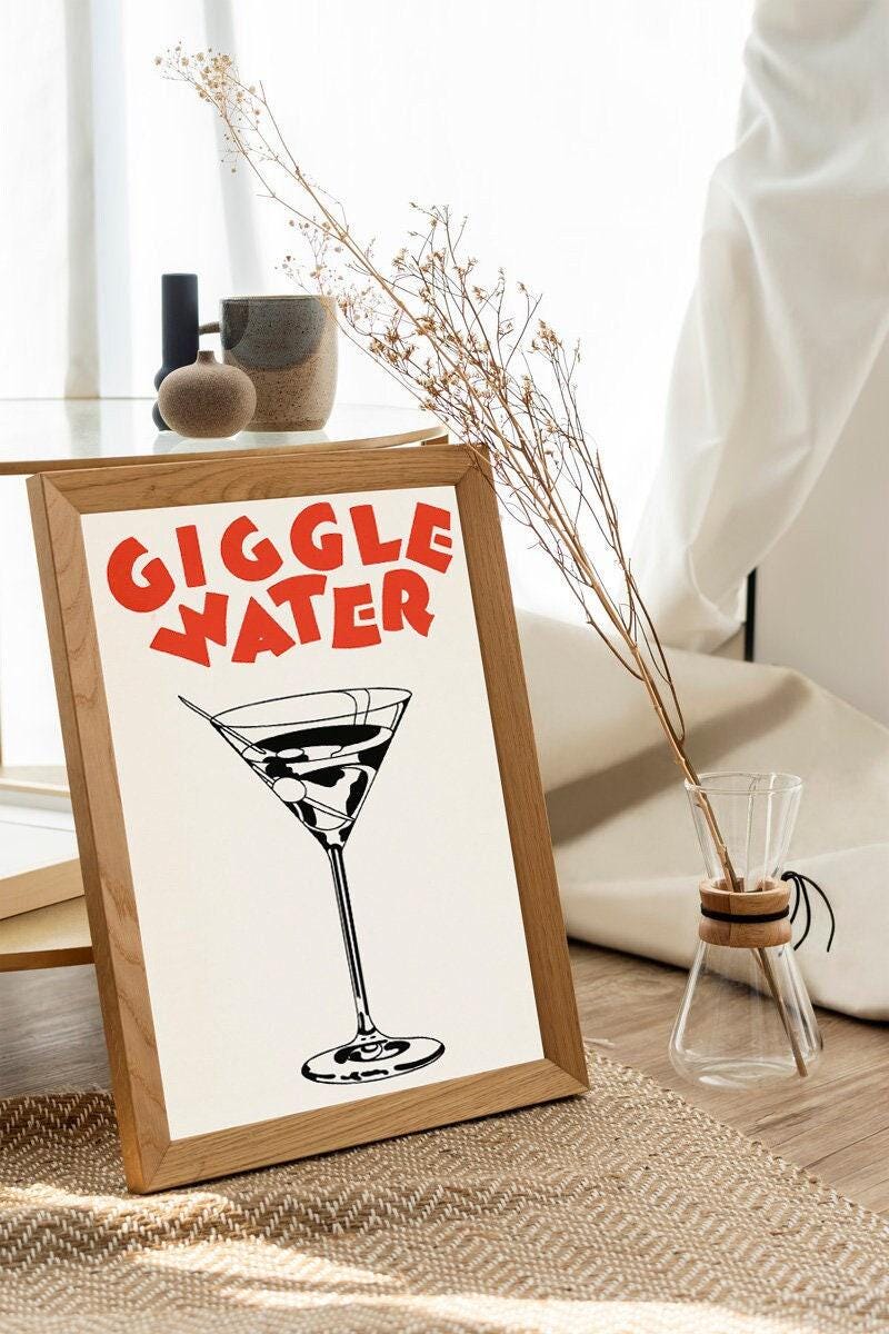 Giggle Water Cocktail Print