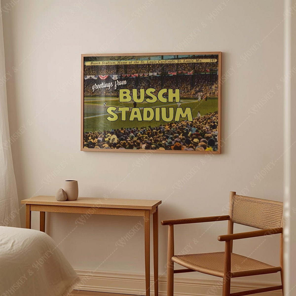 Busch Stadium Vintage Postcard Art Print