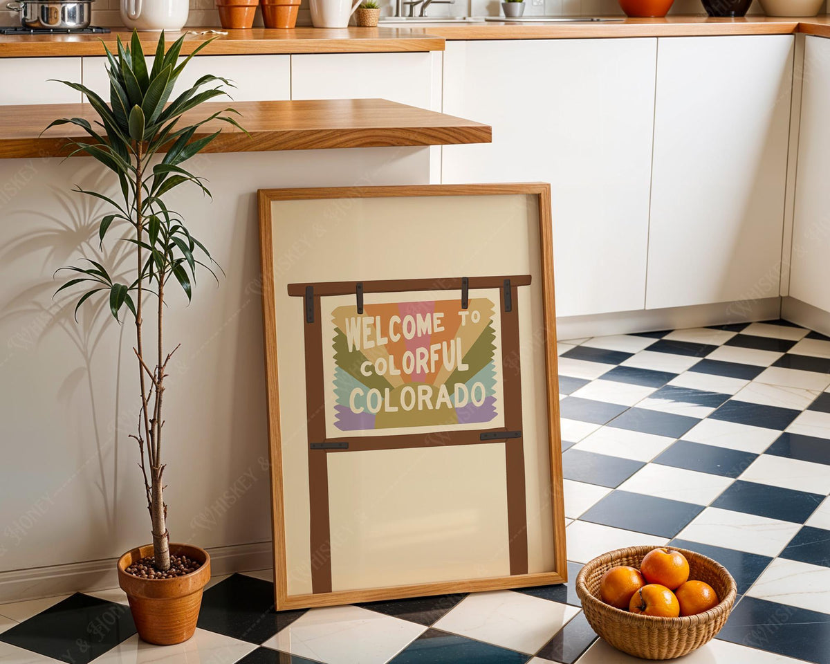 Colorful Colorado Road Sign Print