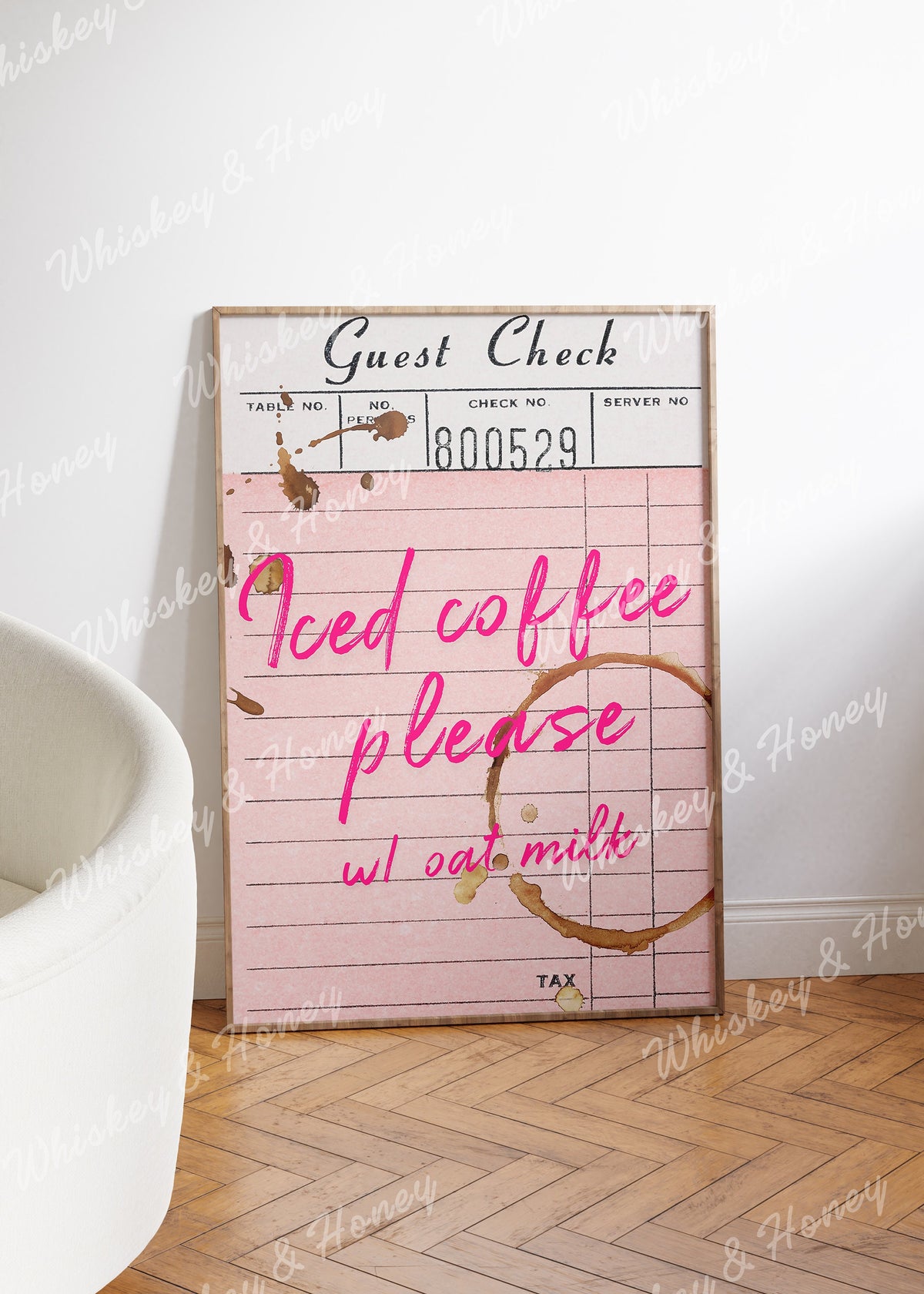 Iced Coffee Guest Check Print