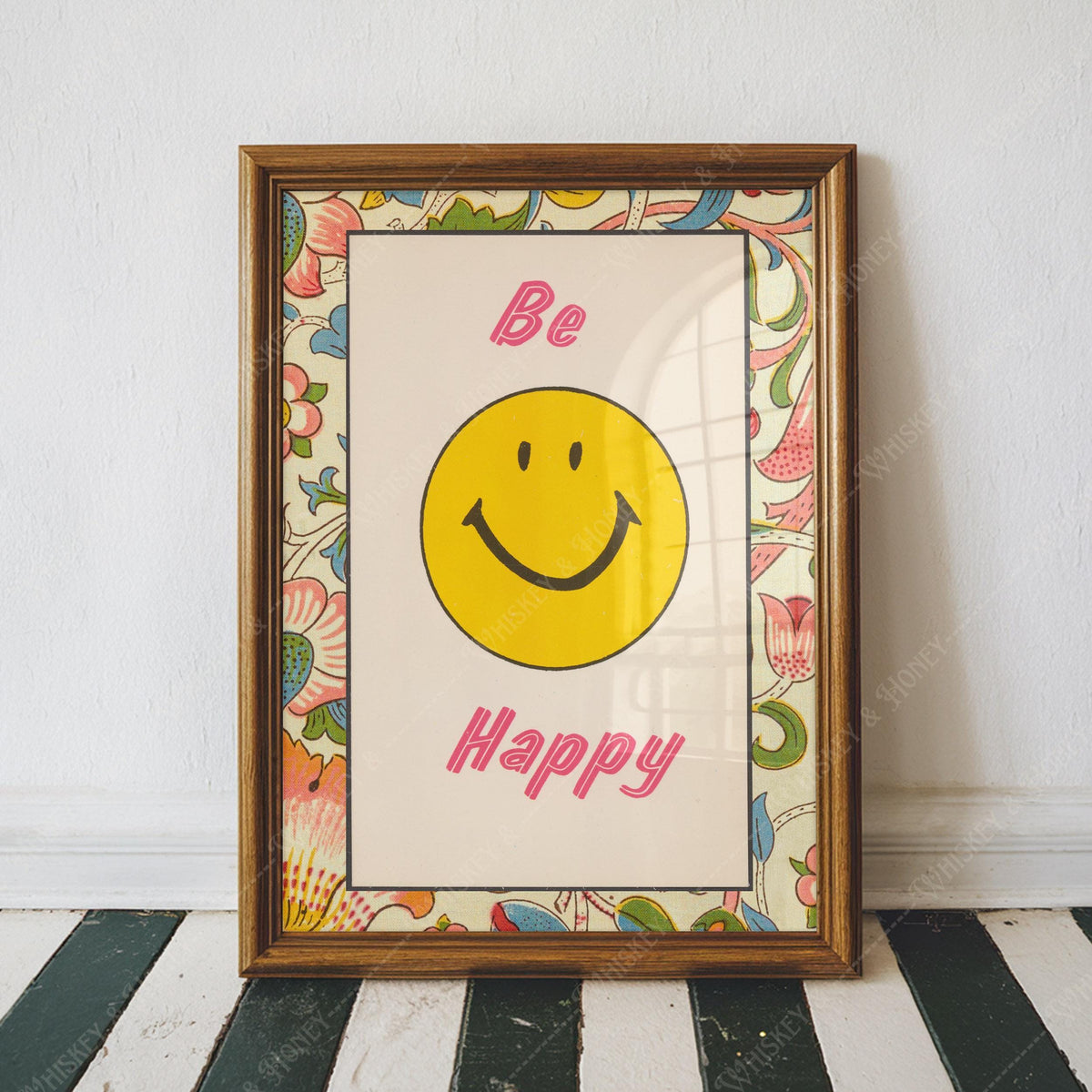 Vintage Be Happy Print
