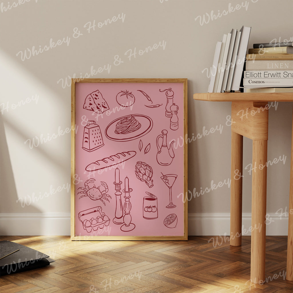 Italian Kitchen Ingredient Art Print