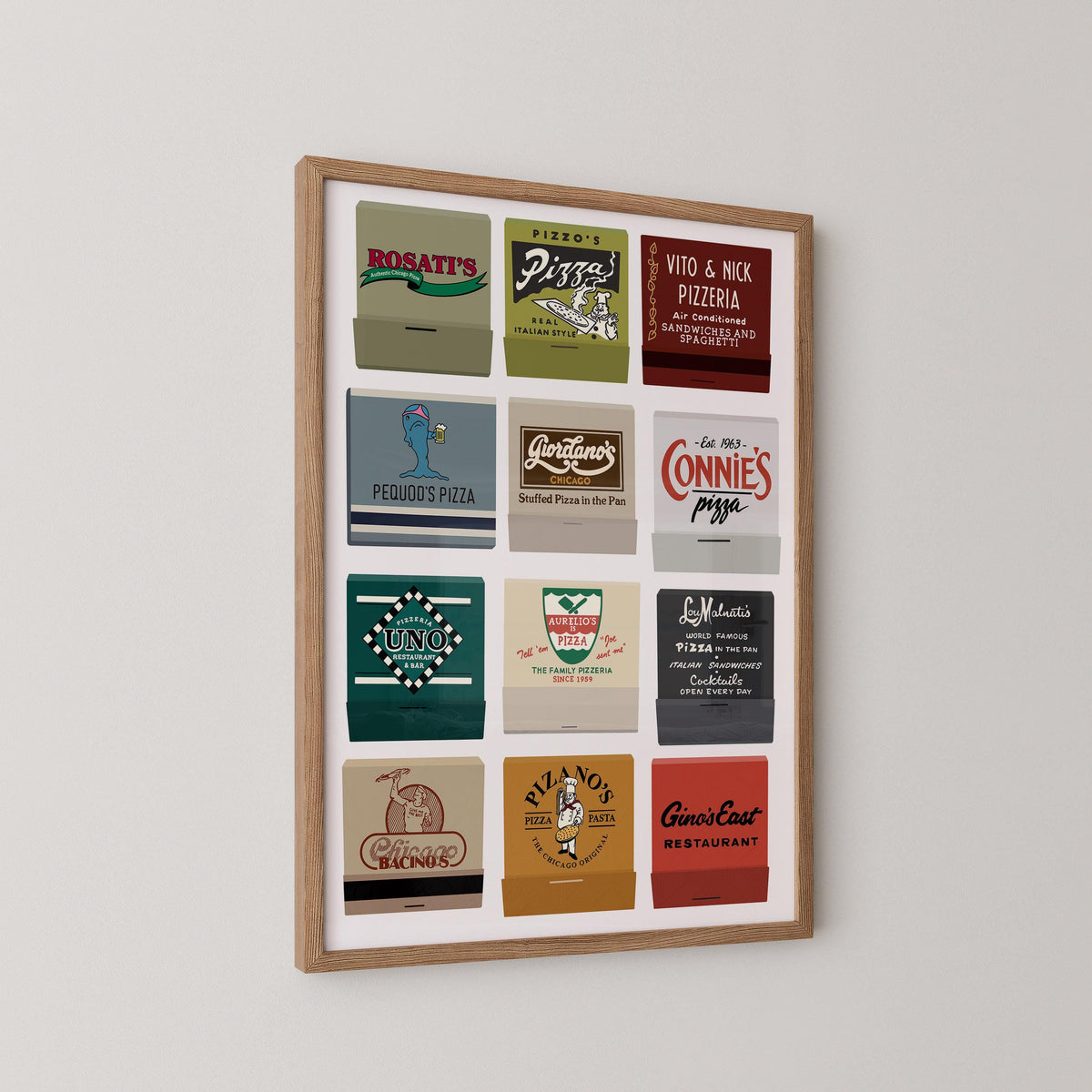 Chicago Pizza Matchbooks Art Print