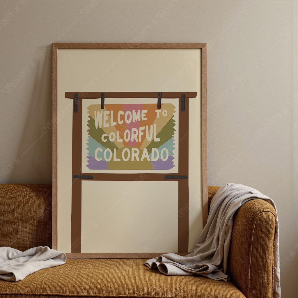 Colorful Colorado Road Sign Print