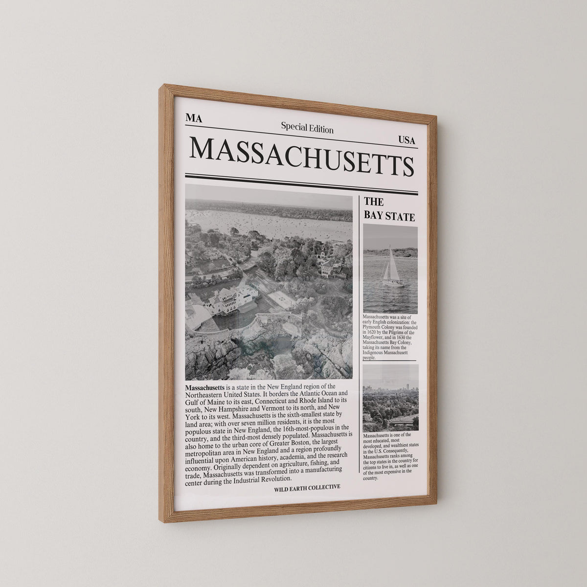 Massachusetts Newspaper Print