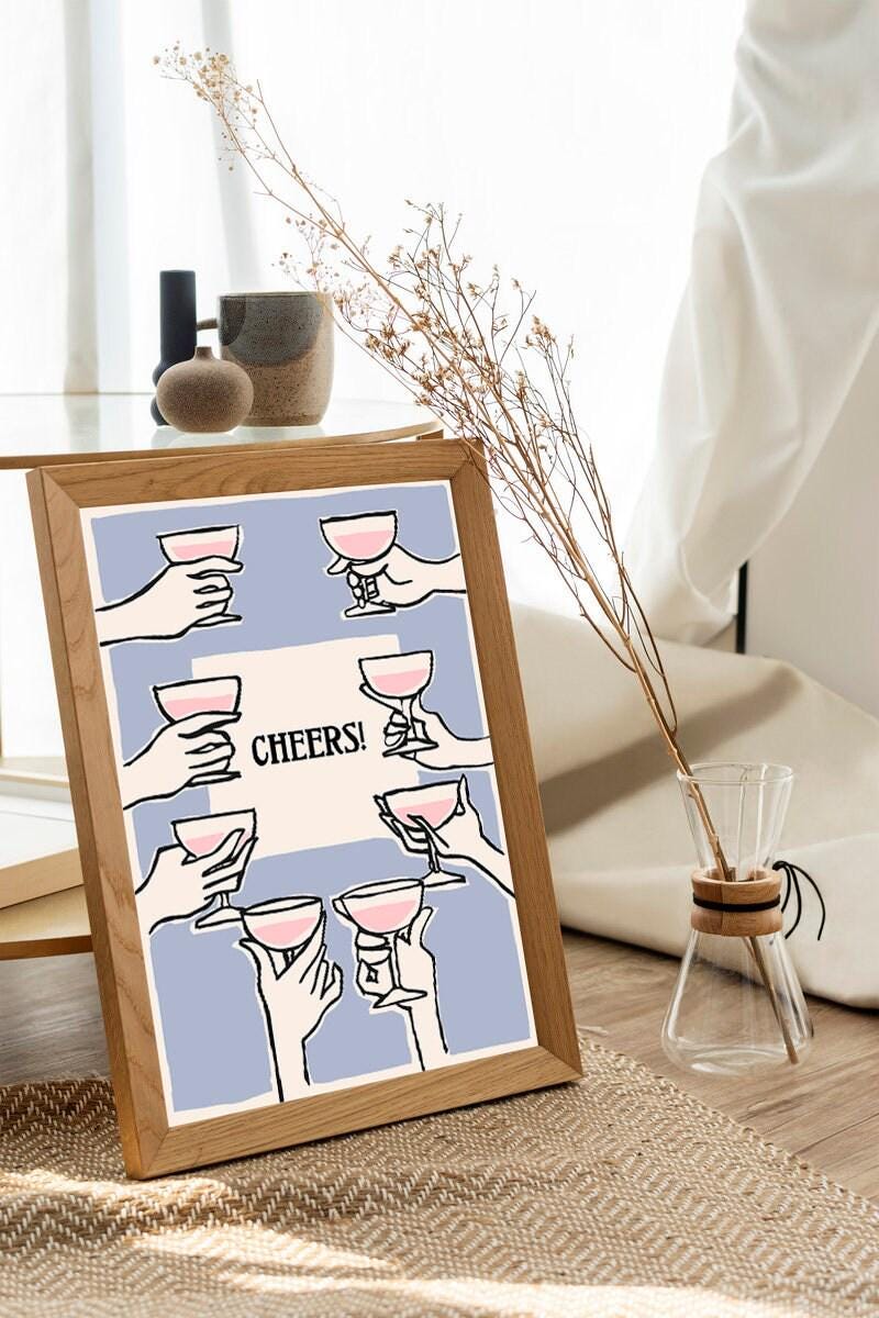Cheers Cocktail Print