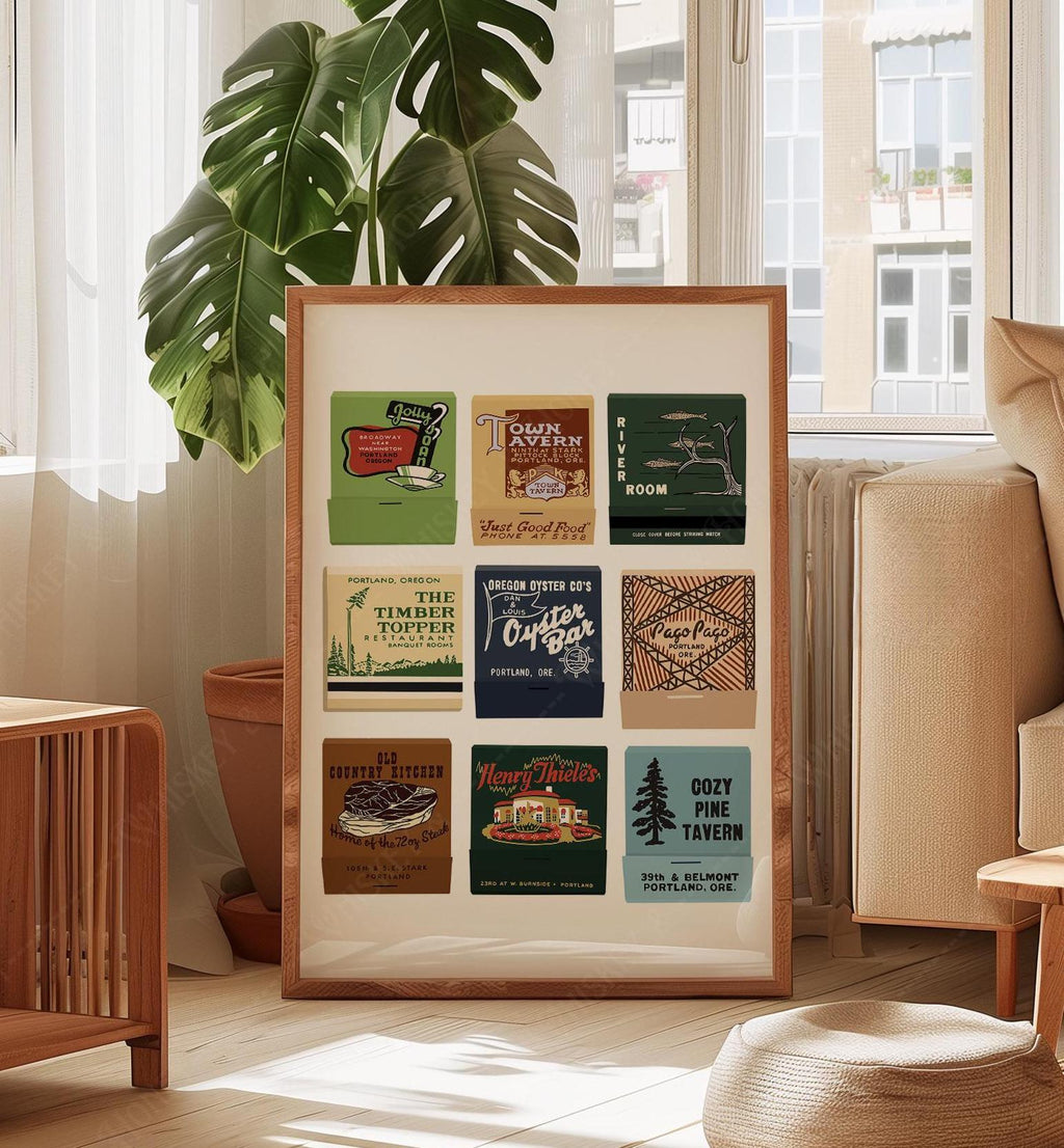 Vintage Portland Matchbook Print