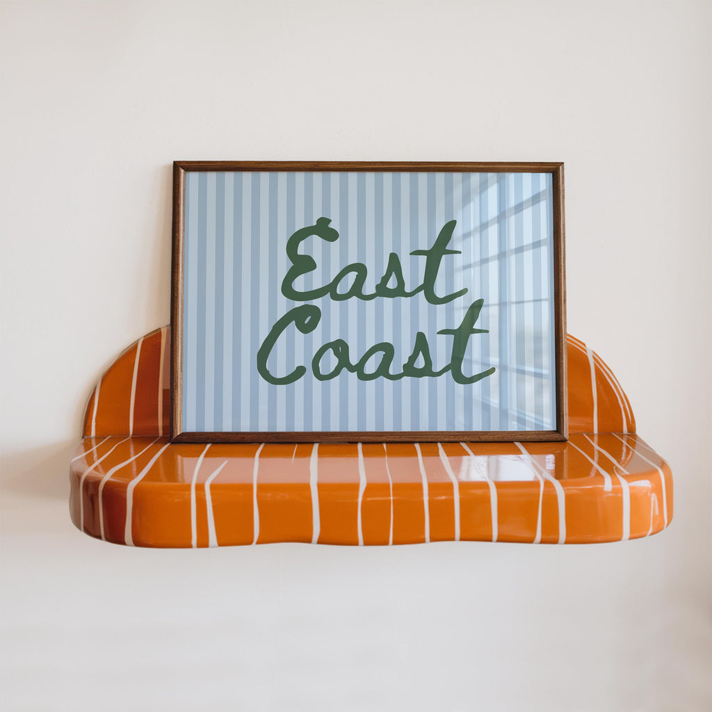 Blue Stripes East Coast Print