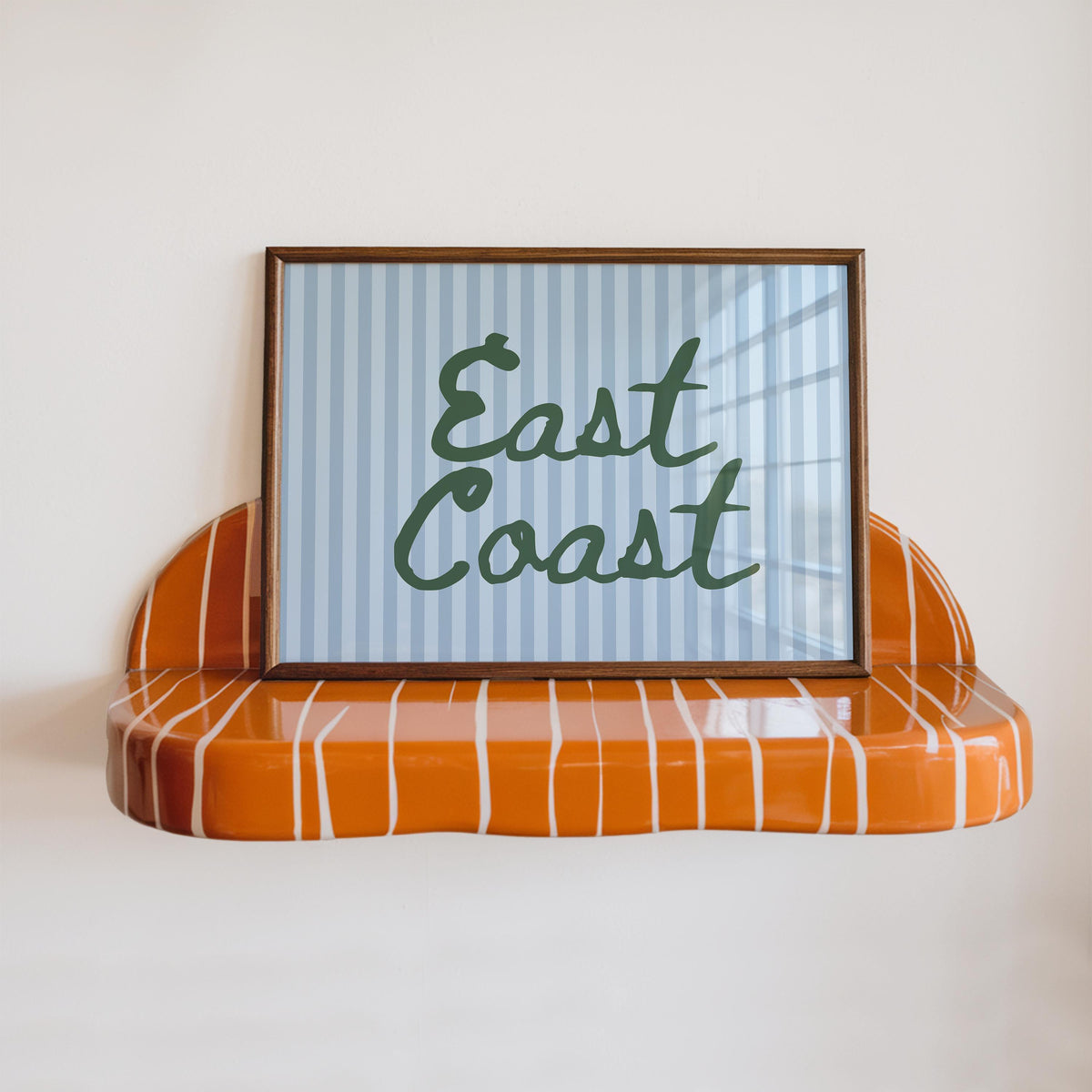 Blue Stripes East Coast Print