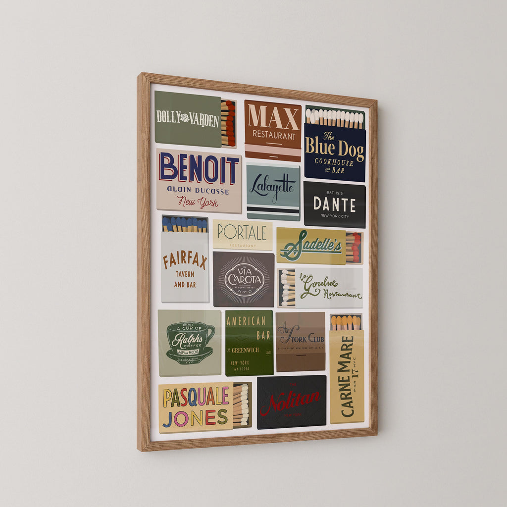New York Matchbook Print