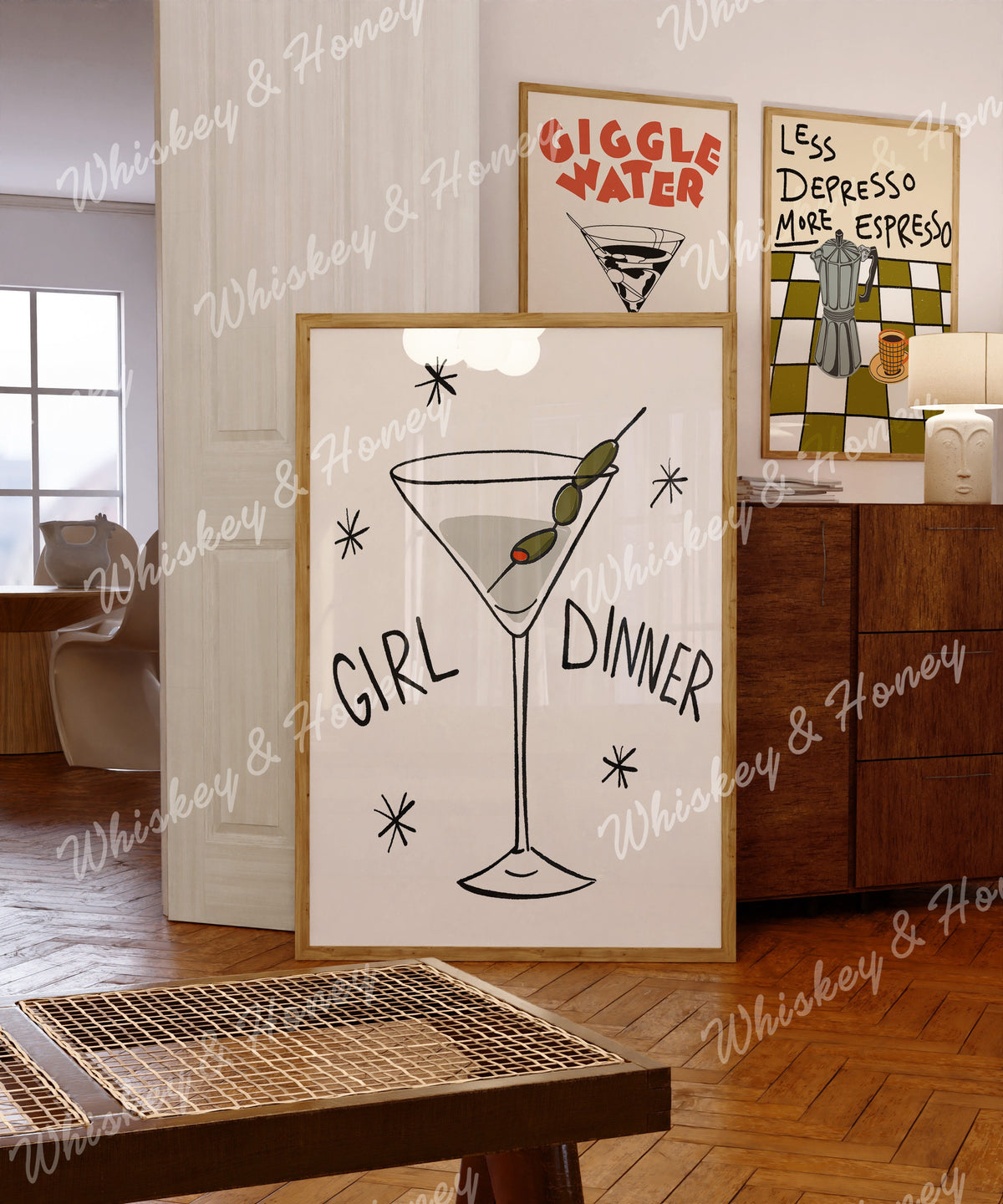 Girl Dinner Martini Print