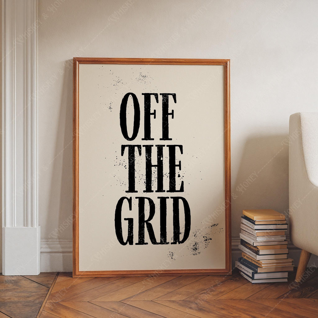 Off the Grid Typography Print