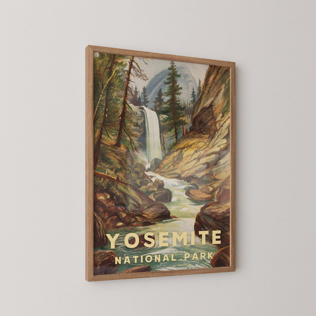 Vintage Yosemite National Park Print