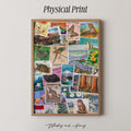 Vintage Travel Stamps Print