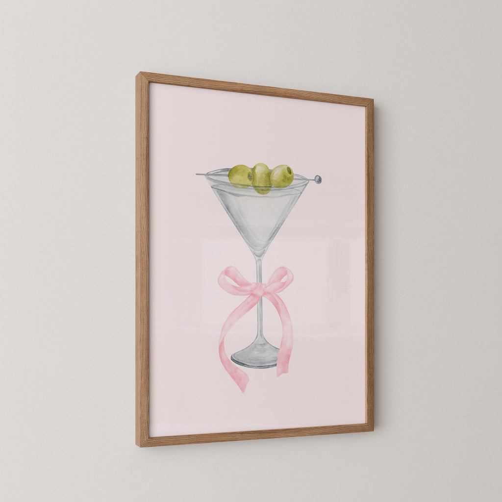 Watercolor Martini Print