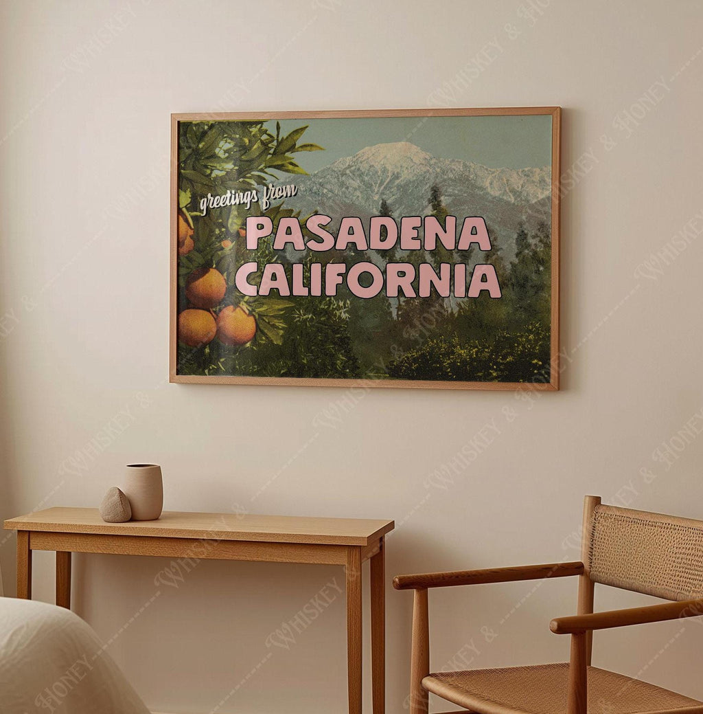 Vintage Greetings from Pasadena California Print