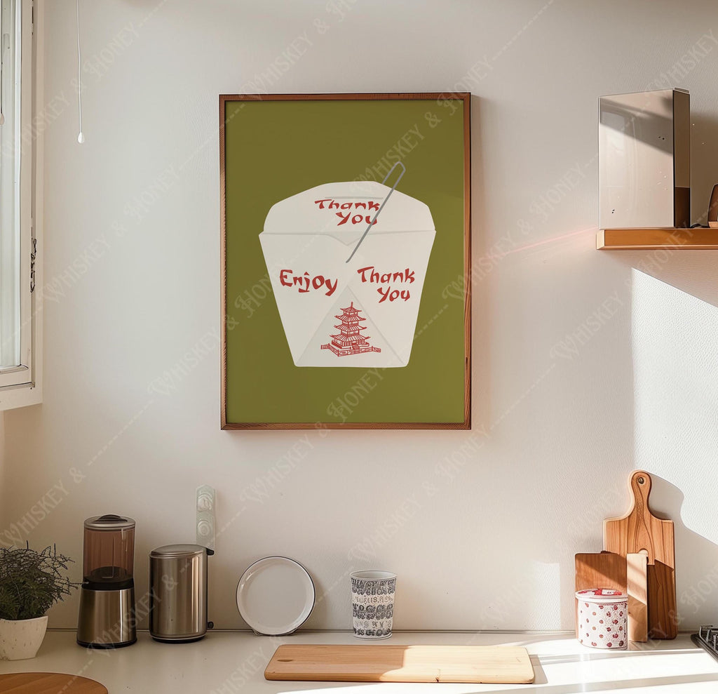 Chinese Takeout Box Print